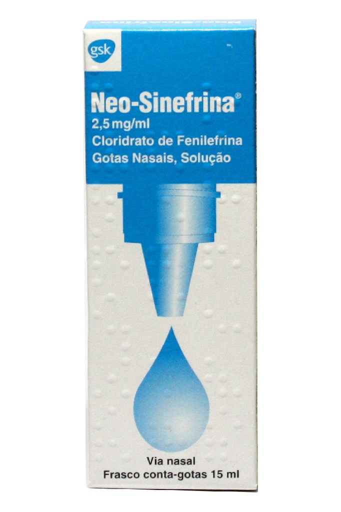 Neo Sinefrina Infantil 0,25 Gotas Nasais 15 ml congestão